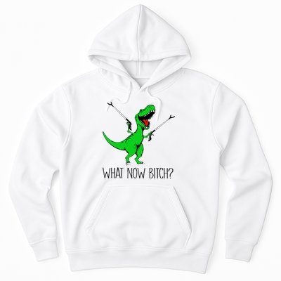 TRex Dinosaur What Now Bitch Funny Tyrannosaurus Rex TShirt Hoodie