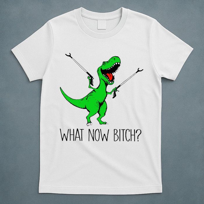TRex Dinosaur What Now Bitch Funny Tyrannosaurus Rex TShirt T-Shirt