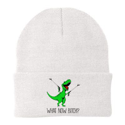 TRex Dinosaur What Now Bitch Funny Tyrannosaurus Rex TShirt Beanie
