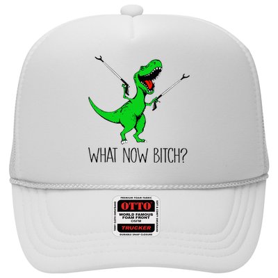 TRex Dinosaur What Now Bitch Funny Tyrannosaurus Rex TShirt Trucker Hat