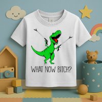 TRex Dinosaur What Now Bitch Funny Tyrannosaurus Rex TShirt Toddler T-Shirt