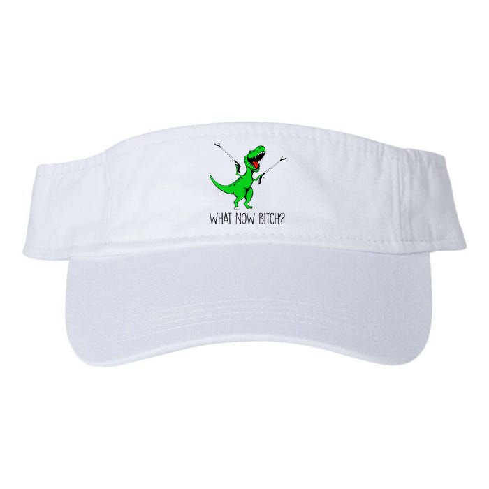 TRex Dinosaur What Now Bitch Funny Tyrannosaurus Rex TShirt Visor