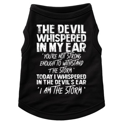The Devil Whispered In My Ear Devil Quote Doggie Tank