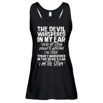The Devil Whispered In My Ear Devil Quote Ladies Essential Flowy Tank
