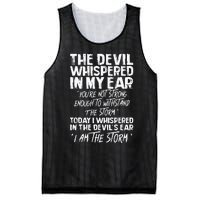 The Devil Whispered In My Ear Devil Quote Mesh Reversible Basketball Jersey Tank