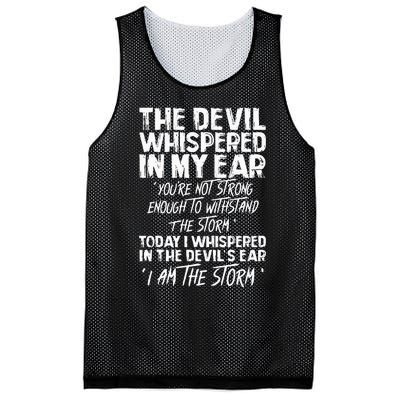 The Devil Whispered In My Ear Devil Quote Mesh Reversible Basketball Jersey Tank