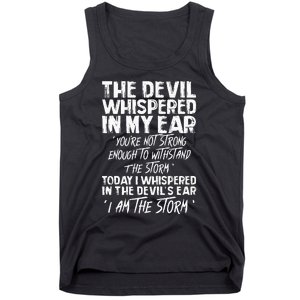 The Devil Whispered In My Ear Devil Quote Tank Top