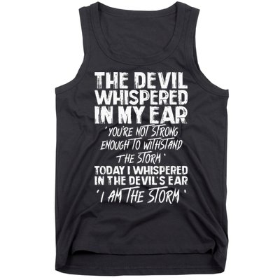 The Devil Whispered In My Ear Devil Quote Tank Top