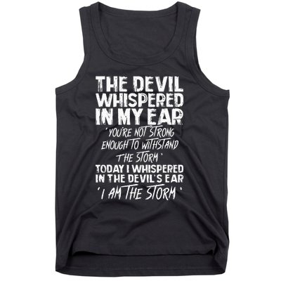 The Devil Whispered In My Ear Devil Quote Tank Top