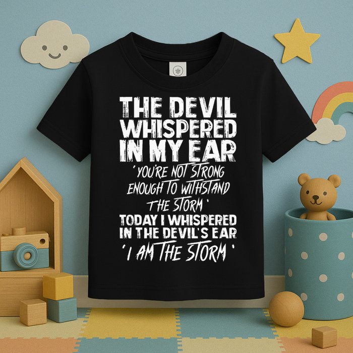 The Devil Whispered In My Ear Devil Quote Toddler T-Shirt