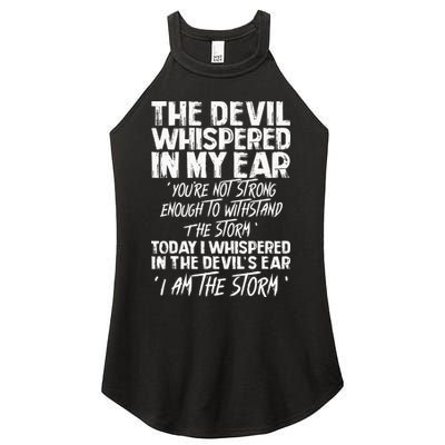 The Devil Whispered In My Ear Devil Quote Women's Perfect Tri Rocker Tank