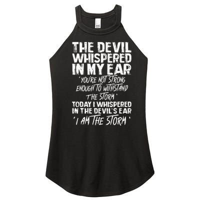 The Devil Whispered In My Ear Devil Quote Women’s Perfect Tri Rocker Tank