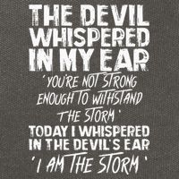 The Devil Whispered In My Ear Devil Quote Cotton Canvas Backpack
