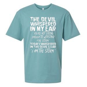 The Devil Whispered In My Ear Devil Quote Sueded Cloud Jersey T-Shirt