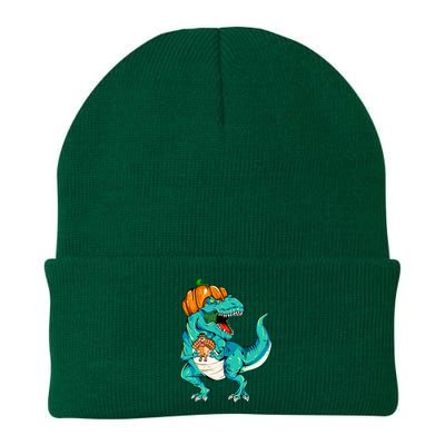 Thanksgiving Dino with Turkey Feast Knit Cap Winter Beanie