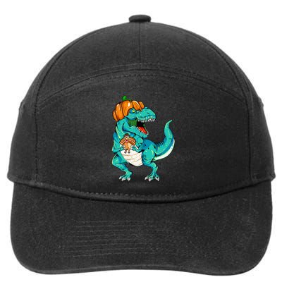 Thanksgiving Dino with Turkey Feast 7-Panel Snapback Hat