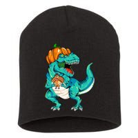 Thanksgiving Dino with Turkey Feast Short Acrylic Beanie