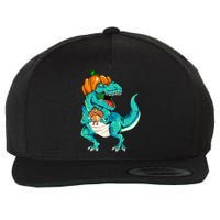 Thanksgiving Dino with Turkey Feast Wool Snapback Cap