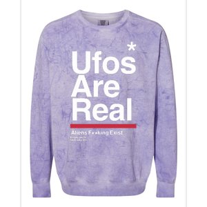 Tom Delonge Wearing Ufos Are Real Aliens Fucking Exist Colorblast Crewneck Sweatshirt