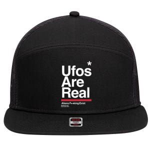 Tom Delonge Wearing Ufos Are Real Aliens Fucking Exist 7 Panel Mesh Trucker Snapback Hat