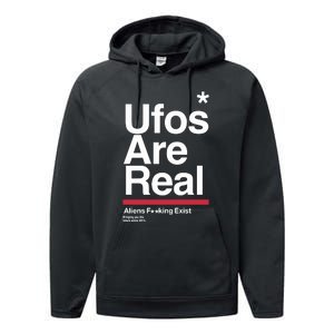 Tom Delonge Wearing Ufos Are Real Aliens Fucking Exist Performance Fleece Hoodie