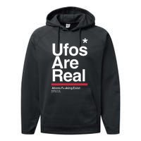 Tom Delonge Wearing Ufos Are Real Aliens Fucking Exist Performance Fleece Hoodie