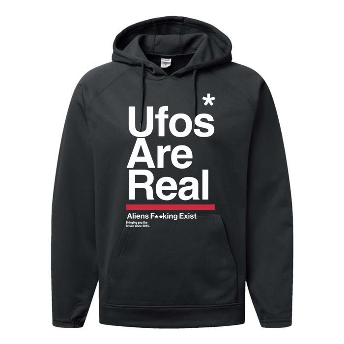 Tom Delonge Wearing Ufos Are Real Aliens Fucking Exist Performance Fleece Hoodie