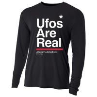 Tom Delonge Wearing Ufos Are Real Aliens Fucking Exist Cooling Performance Long Sleeve Crew