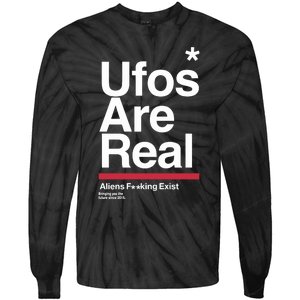 Tom Delonge Wearing Ufos Are Real Aliens Fucking Exist Tie-Dye Long Sleeve Shirt