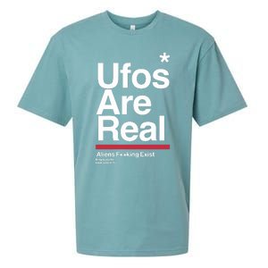 Tom Delonge Wearing Ufos Are Real Aliens Fucking Exist Sueded Cloud Jersey T-Shirt