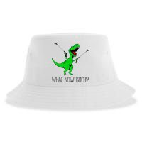 TRex Dinosaur What Now Bitch Funny Tyrannosaurus Rex Sustainable Bucket Hat