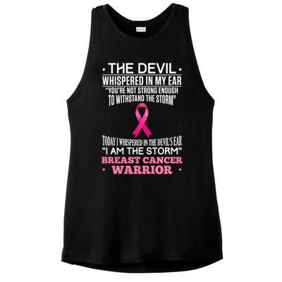 The Devil Whispered In My Ear I Am The Storm Survivor Design Gift Ladies PosiCharge Tri-Blend Wicking Tank