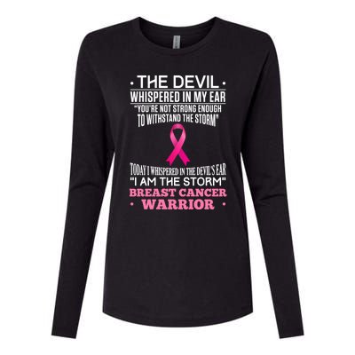 The Devil Whispered In My Ear I Am The Storm Survivor Design Gift Womens Cotton Relaxed Long Sleeve T-Shirt