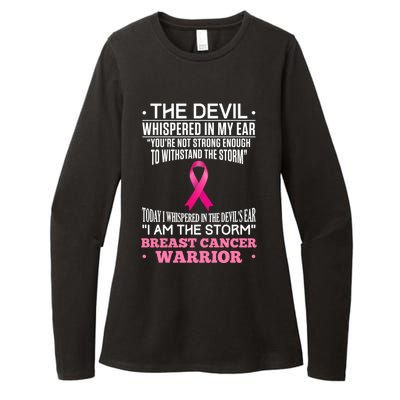 The Devil Whispered In My Ear I Am The Storm Survivor Design Gift Womens CVC Long Sleeve Shirt