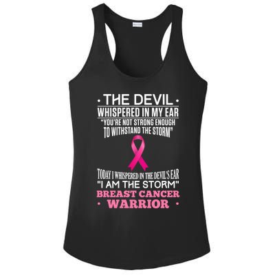 The Devil Whispered In My Ear I Am The Storm Survivor Design Gift Ladies PosiCharge Competitor Racerback Tank