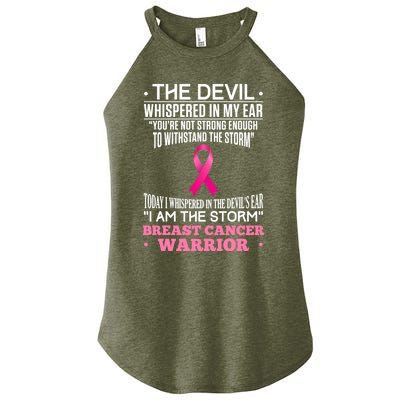 The Devil Whispered In My Ear I Am The Storm Survivor Design Gift Women's Perfect Tri Rocker Tank