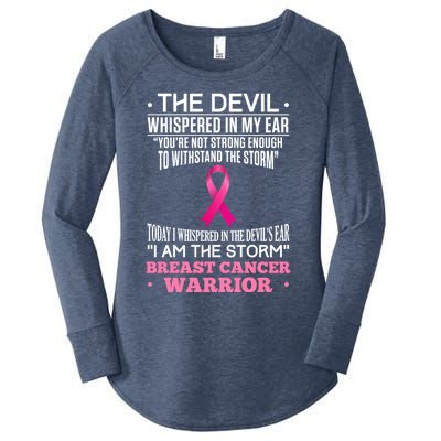 The Devil Whispered In My Ear I Am The Storm Survivor Design Gift Women's Perfect Tri Tunic Long Sleeve Shirt