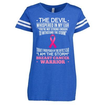 The Devil Whispered In My Ear I Am The Storm Survivor Design Gift Enza Ladies Jersey Football T-Shirt