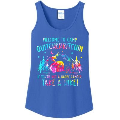 Tie Dye Welcome To Camp Quitcherbitchin Camper Camping Ladies Essential Tank