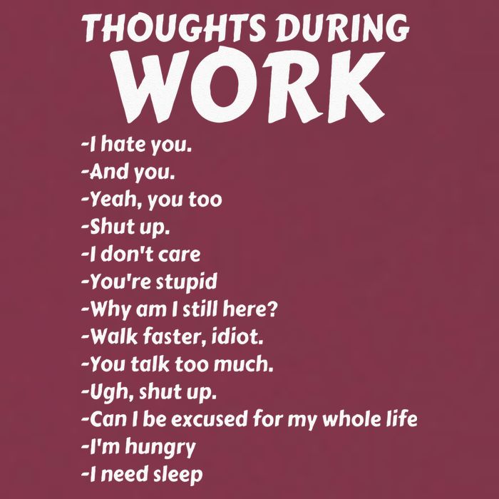 Thoughts During Work Funny Sarcastic Tee Hate Work 16oz Travel Tumbler