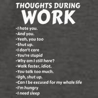 Thoughts During Work Funny Sarcastic Tee Hate Work Vector Backpack