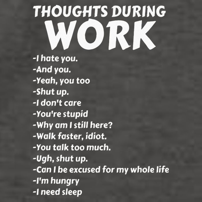Thoughts During Work Funny Sarcastic Tee Hate Work Vector Backpack