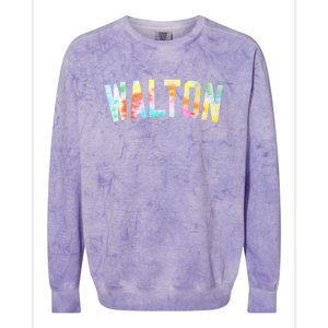 Tie Dye Warmups Honored Walton Love 2024 Gift Colorblast Crewneck Sweatshirt