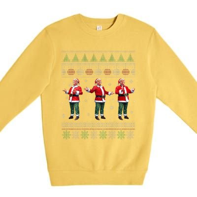 Trump Dance Xmas President 47 Usa Premium Crewneck Sweatshirt