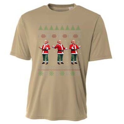 Trump Dance Xmas President 47 Usa Cooling Performance Crew T-Shirt