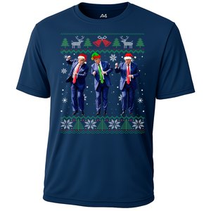 Trump Dance Xmas President 47 Usa Cooling Performance Crew T-Shirt