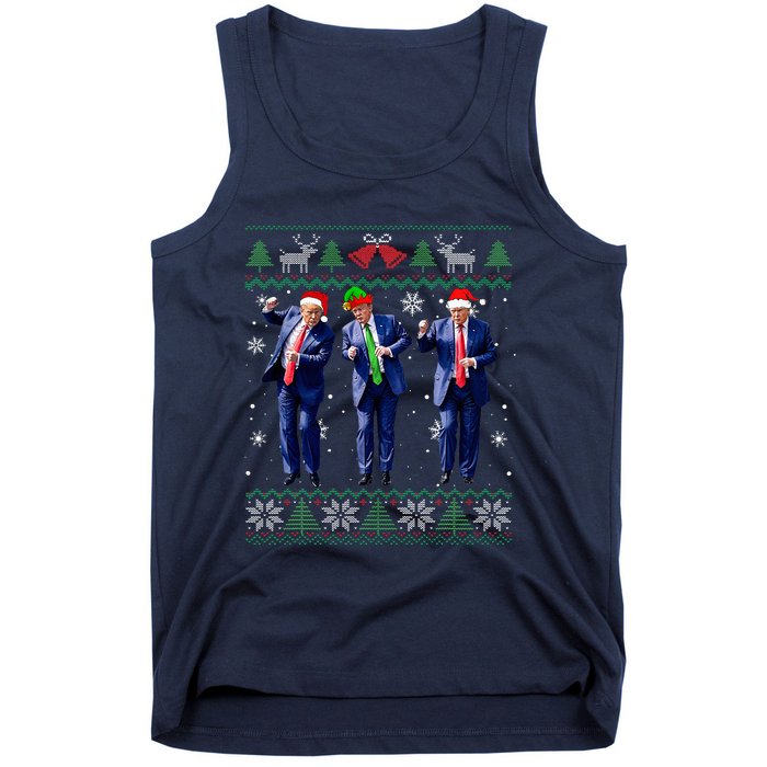 Trump Dance Xmas President 47 Usa Tank Top