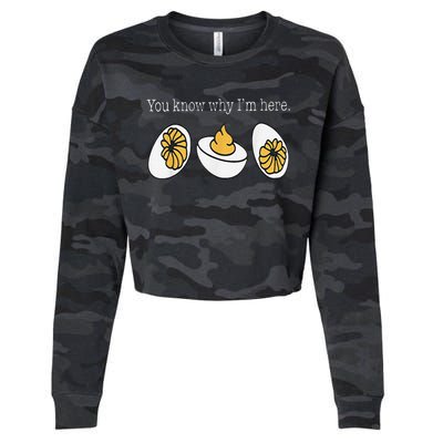 Thanksgiving Dinner You Know Why Im Here Deviled Egg Cropped Pullover Crew