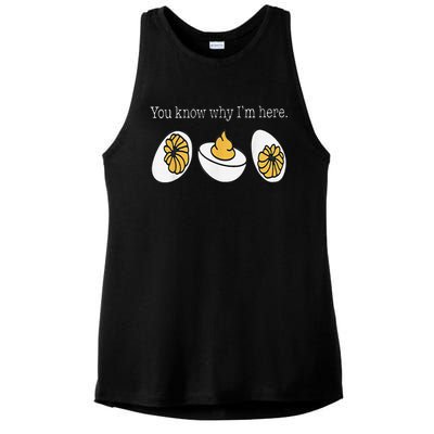 Thanksgiving Dinner You Know Why Im Here Deviled Egg Ladies PosiCharge Tri-Blend Wicking Tank