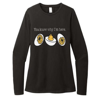 Thanksgiving Dinner You Know Why Im Here Deviled Egg Womens CVC Long Sleeve Shirt